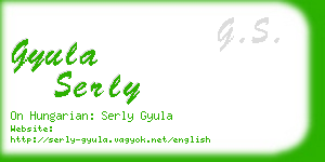 gyula serly business card